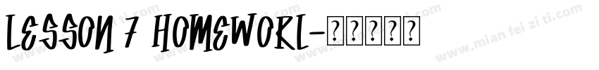 Lesson 7 Homeworl字体转换